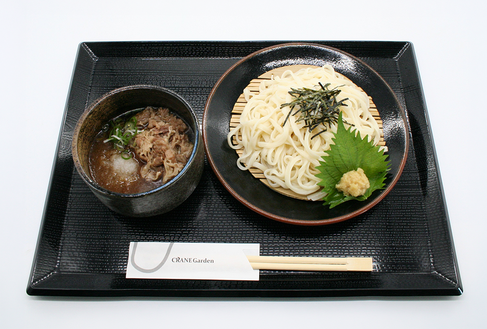 牛とおろしの冷たいつけうどん